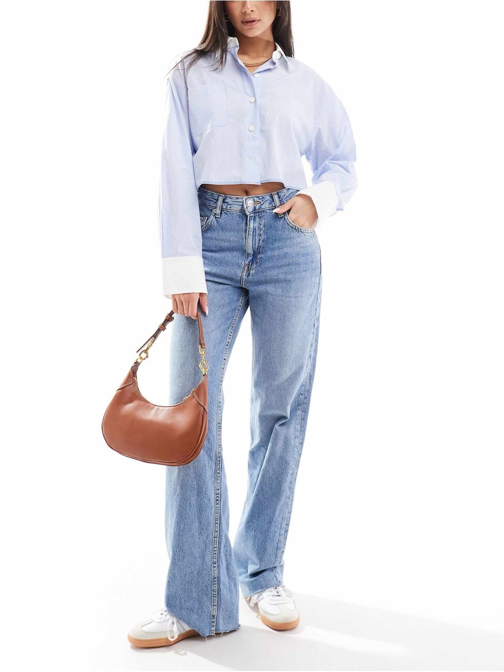 ASOS Light Blue Wide Leg High-Rise Jeans